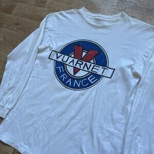 Vintage Vuarnet France M Long Sleeve T Shirt Single Stitch USA Ski 80s Sunglass